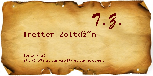Tretter Zoltán névjegykártya